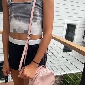 Pastel Pink Circle Crossbody or Shoulder Purse
